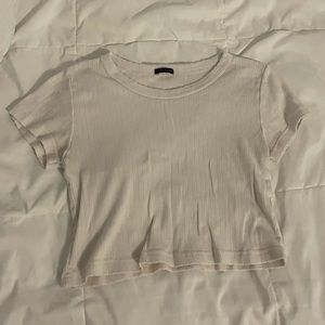 White brandy Melville cropped tee